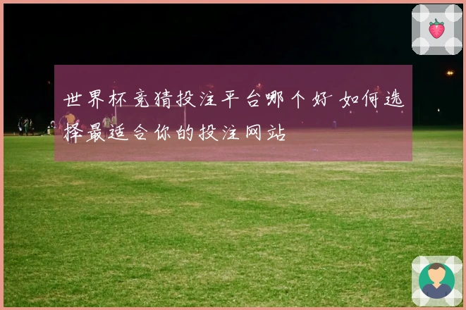 世界杯竞猜投注平台哪个好 如何选择最适合你的投注网站