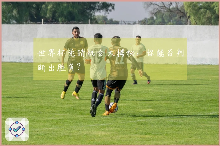世界杯竞猜机会大揭秘，你能否判断出胜负？